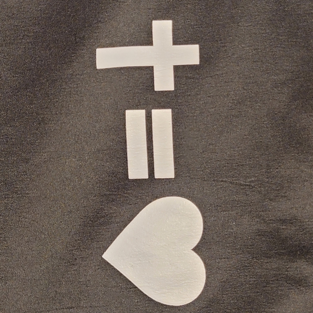 But The Greatest Of These Is Love Windbreaker Hoodie Unisex XL Black & White - Picture 10 of 16